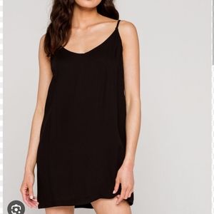 Double Zero Lace Black Slip Dress